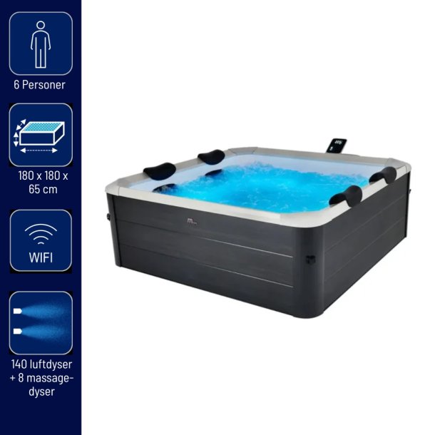 MSpa Oslo XL Aero Plus spa 6 personer med WiFi og hydromassage